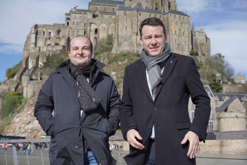 2017 : Avec David Rachline, Maire de Fréjus, devant le Mont Saint-Michel