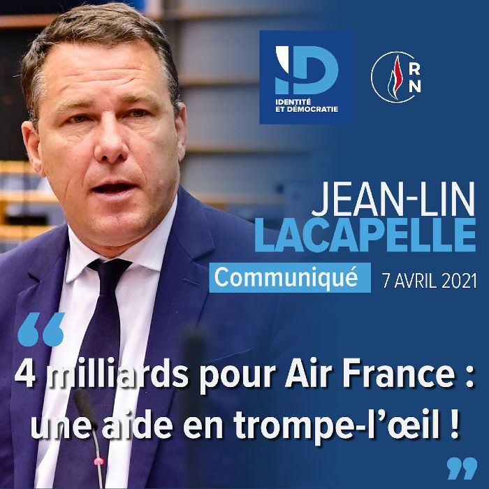 Communiqué de Jean-Lin Lacapelle sur les Aides de l'état à Air France