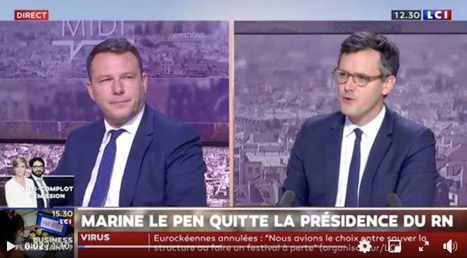 Jean-Lin Lacapelle sur LCI le 3 avril 2021 : Marine Le Pen candidate de tous les Français