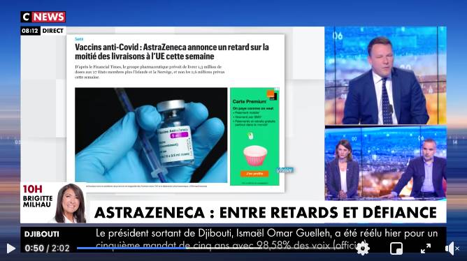 Jean-Lin Lacapelle sur Cnews : Pénurie de doses de vaccin