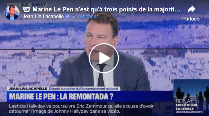 Marine Le Pen n'est qu'à trois points de la majorité absolue