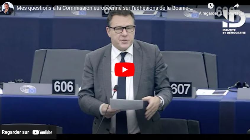 Mes questions à la Commission européenne sur l'adhésions de la Bosnie-Herzégovine