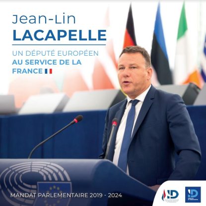 Bilan de Jean-Lin Lacapelle au Parlement européen. Document PDF.